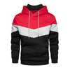 Männers kapuzensweatshirt mit warmem fleece und patchwork-design - lässige kleidung für den alltag