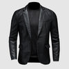 Chic schwarze lederblazer - moderne, elegante jacke für männer