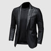Chic schwarze lederblazer - moderne, elegante jacke für männer