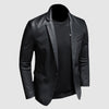 Chic schwarze lederblazer - moderne, elegante jacke für männer