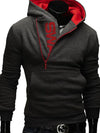 Herren zip-hoodie - moderner pullover mit seiteneinsatz für lässige outfits