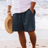 Männers leinen shorts – leichte freizeitkleidung für strand und outdoor