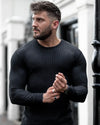Männer slim-fit langarmshirt - vielseitige freizeitmode für männer