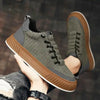 Hochgeschnitteni sneaker für männer mit rippemuster - trendy freizeitschue für jeden tag