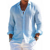 Männer leinenhemd für lässige sommeroutfits - atmungsaktiver stoff, zeitloses design
