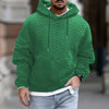 Männers hoodie mit struktur - lässiger langarm-pullover mit kängurutasche