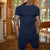 2-teiligs männer freizeit shorts-set - atmungsaktives t-shirt und shorts für warme tage - leichte sommer lounge-bekleidung