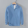 Halb-reissverschluss kabelstrick pullover - stilvoller herrenpulli