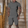 2-teiligs männer freizeit shorts-set - atmungsaktives t-shirt und shorts für warme tage - leichte sommer lounge-bekleidung
