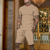 2-teiligs männer freizeit shorts-set - atmungsaktives t-shirt und shorts für warme tage - leichte sommer lounge-bekleidung