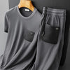 2-teiliger herren freizeitanzug - leichtes activewear ensemble für entspannte tage