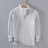 Halb-reissverschluss kabelstrick pullover - stilvoller herrenpulli