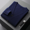Leichtgewichtiger herren cardigan aus kaschmere-mix - vielseitiger v-ausschnitt pullover für entspannte anlässe