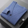 Leichtgewichtiger herren cardigan aus kaschmere-mix - vielseitiger v-ausschnitt pullover für entspannte anlässe