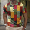 Männerschicker patchwork-polohemd - vielseitige und modische wahl