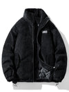 Männer cordjacke - trendige zip-up ripp-outerwear