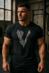 Männershirt mit einzigartigem wikinger-design für lässige anlässe - softer stoff, auffälliges motiv