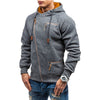 Männers fleece hoodie mit reissverschluss - vielseitiger casual-look für männer