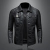 Männer schwarzer lederjacke - zeitgemässer klassischer stil