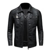 Männer schwarzer lederjacke - zeitgemässer klassischer stil