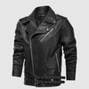 Schwarz leder bikerjacke - zeitloses casual-outwear für männer