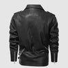 Schwarz leder bikerjacke - zeitloses casual-outwear für männer