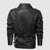 Schwarz leder bikerjacke - zeitloses casual-outwear für männer