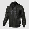 Lederjacke mit kapuze - modische herren-oberbekleidung
