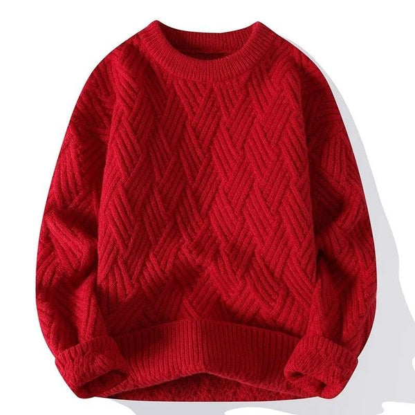 Strickpullover für männer - vintage stil mit strukturiertem design