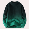 Männer rippenstrick freizeit pullover - modischer farbverlauf pulli für stylishe männer