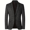 Herren tailored blazer - elegante graue strukturierte anzugjacke
