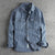 Männershirt aus denim - vintage gestreiftes design für lässige anlässe, strapazierfähiger stoff