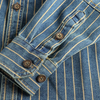 Männerschuerze aus denim – robuste langarm mit klassischem streifen-design für lässige anlässe