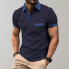 Männer casual polo shirt - schicker kurzarm oberteil