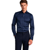 Stretch-hemd – slim-fit herren-langarm-knopfleistenhemd mit weichem stoff