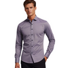 Stretch-hemd – slim-fit herren-langarm-knopfleistenhemd mit weichem stoff