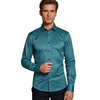 Stretch-hemd – slim-fit herren-langarm-knopfleistenhemd mit weichem stoff
