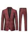 2-teiliger männer blazer und hose set elegante paisley abendmode - massgeschneiderter anzug für festliche anlässe
