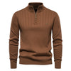 Ashton - männer’s ribbel zip-pullover für modische gemütlichkeit