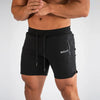 Männersportshorts mit reissverschluss-taschen für fitness-aktivitäten - strapazierfähige trainingsshorts für laufen und fitnessstudio