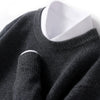 Kaschmir-mischung crew neck pullover - stilvolle herren strickmode