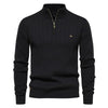 Ashton - männer’s ribbel zip-pullover für modische gemütlichkeit