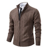 Männer zip-cardigan – strapazierfähiger strick für büro-outfits – vielseitiges layering-element