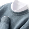 Kaschmir-mischung crew neck pullover - stilvolle herren strickmode