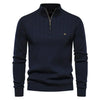 Ashton - männer’s ribbel zip-pullover für modische gemütlichkeit