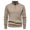 Ashton - männer’s ribbel zip-pullover für modische gemütlichkeit