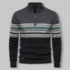 Männer cable knit zip neck jumper - langarm sweater für den alltag