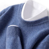 Kaschmir-mischung crew neck pullover - stilvolle herren strickmode