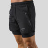 Männer 2-in-1 sportshorts mit taschen - vielseitige sportmode für training und freizeit