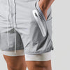 Männer 2-in-1 sportshorts mit taschen - vielseitige sportmode für training und freizeit